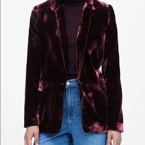 Banana Republic Black Velour Blazer